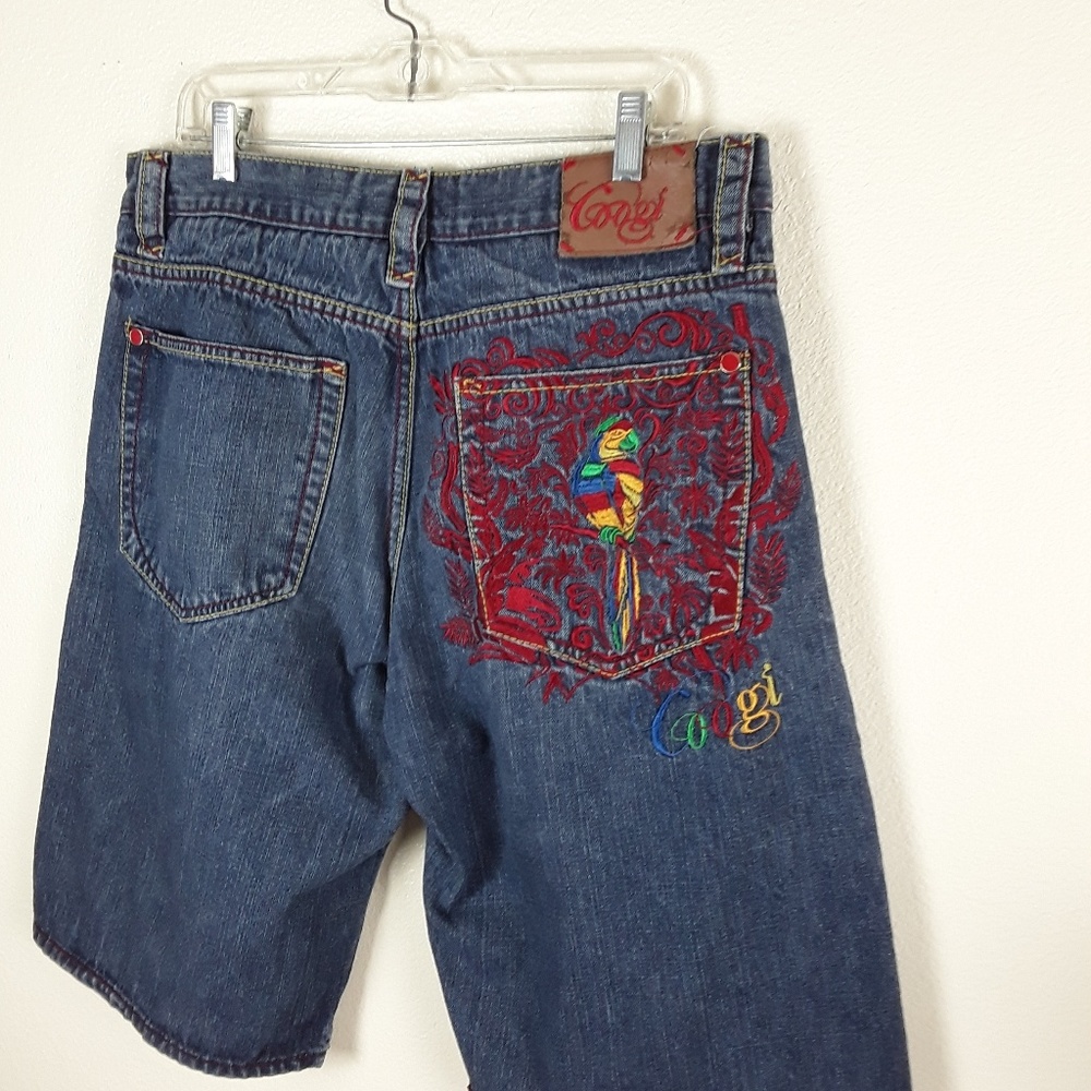 Vintage Coogi Men's Embroidered Jean Shorts